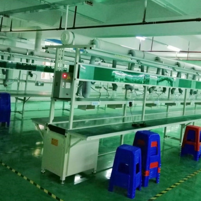 带抽烟流水线